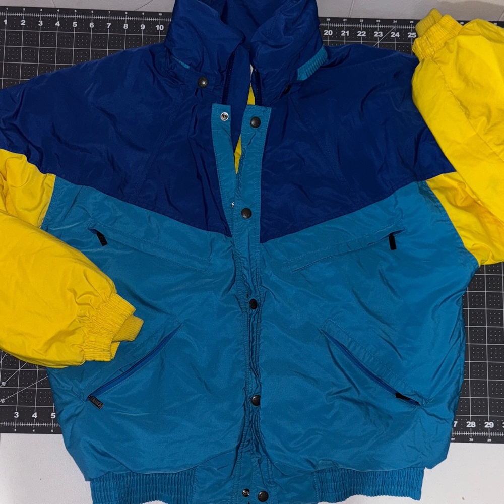 Killy Vintage Ski Winter Jacket with Hidden Hoodie Retro Size M-L